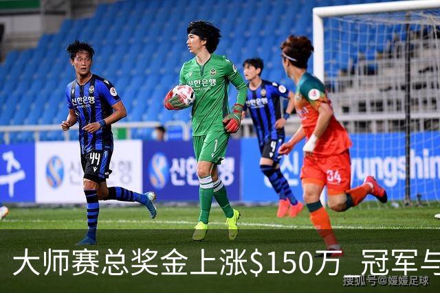 大师赛总奖金上涨$150万 冠军与球员锦标赛持平
